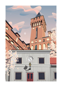 Poster 50x70. Tändsticksmuseet & Gamla brandstationen