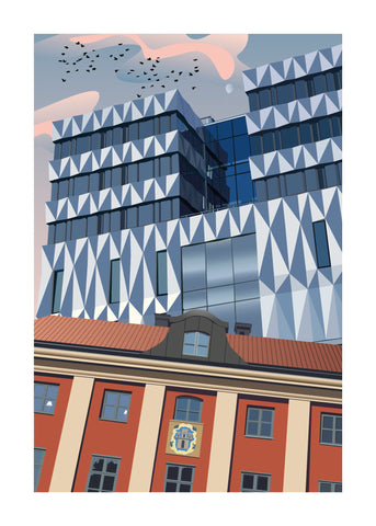Poster 50x70. Gamla Rådhuset & Jönköpings tingsrätt