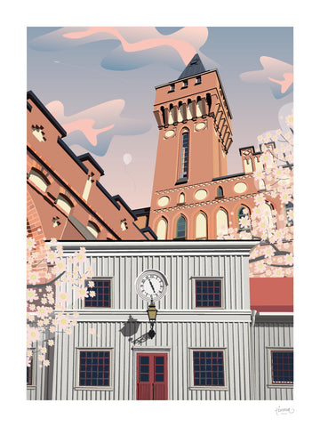 Poster 30x40 cm Tändsticksmuseet & Gamla brandstationen