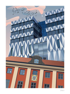 Poster 30x40 cm Gamla rådhuset & Jönköpings tingsrätt